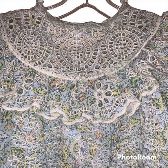 Anthropologie XL Dreamer Ruffled Eyelet Blouse NWT - Picture 10 of 15